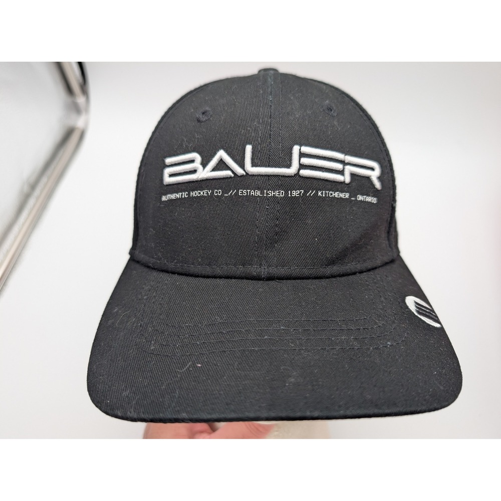 Bauer Hockey New Era 9FORTY Adjustable Hat Black White Embroidered Cap OSFM
